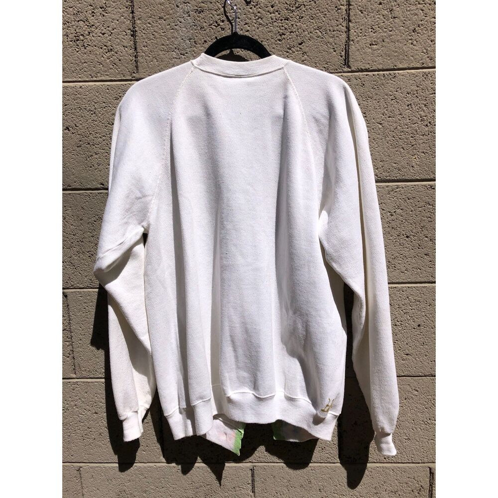 Vtg 80s Horito Fulgenzi Hand Paint Open Cardigan Jacket Art to Wear Retro Sz XL - Picture 2 of 13